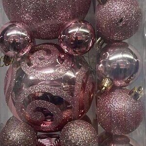 Rose Gold Christmas Balls Tree Trimming Shatterproof Ornament Assortment